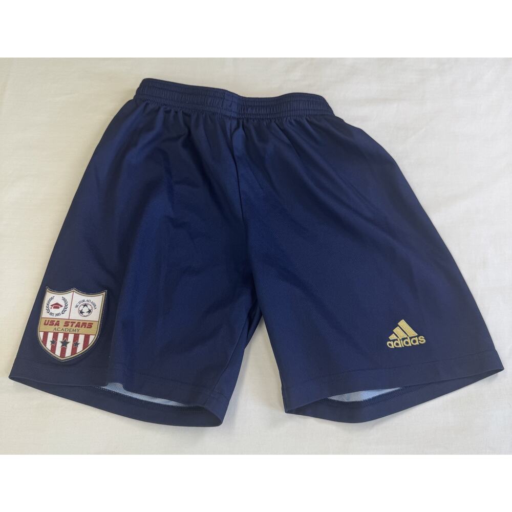 Adidas Boys USA Stars Academy Navy Soccer Shorts Athletic Training